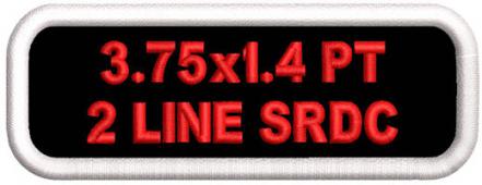 3.75x1.4 Name Patch Polytwill 2 Lines Standard Round Corners