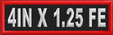 Custom 4in. x 1.25 Name Patch Full Embroidered
