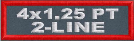 4in x 1.25in 2-Line Polytwill Name Patch