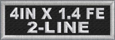 Custom 4in. x 1.4in Name Patches 2 Line Full Embroidered