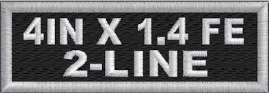 Custom 4in. x 1.4in Name Patches 2 Line Full Embroidered