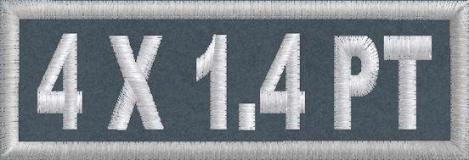4in x 1.4 Polytwill Name Patch