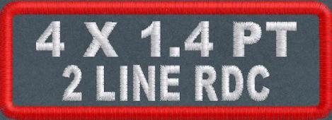 4in x 1.4in Polytwill Name Patch 2-Line RD Corner