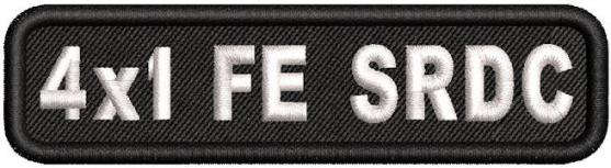 4in x 1in Name Patch Full Embroidered Standard Round Corners