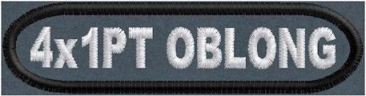 4in x 1in Oblong Name Patch Polytwill