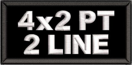 4x2 Name patch with 2 Lines - PT