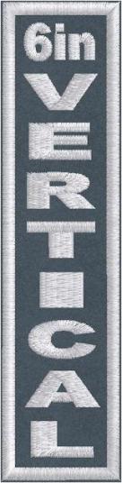 6in x 1.5in Vertical - Horizontal Patch - PT