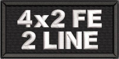 4x2 Name patch with 2 Lines - FE