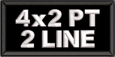 4x2 Name patch with 2 Lines - PT