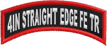 4in Straight Edge Top Rocker Full Embroidered