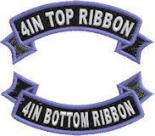 4in Ribbon Rocker Set Full Embroidered