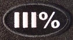 3% Percent Oval Patch