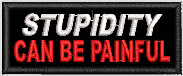Stupidity Can Be Painful Stupidity Can Be Painful