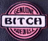 Genuine Bitch Patch Hot Pink-Black