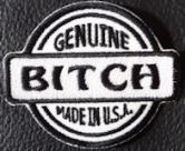 Genuine Bitch Patch - White-Black