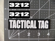 4inx1in Tag and 3.75inx2in Serial Number Tactical Tag NON-Embroidered Set w/Velcro