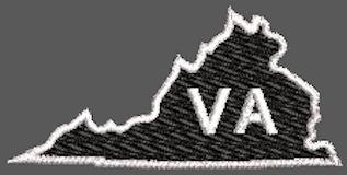 United States Virginia Full Embroidered