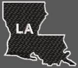 United States Louisiana Full Embroidered