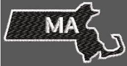 United States Massachusetts Full Embroidered