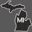 United States Michigan Full Embroidered