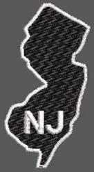 United States New Jersey Full Embroidered