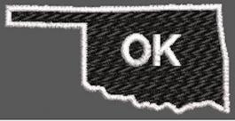 United States Oklahoma Full Embroidered